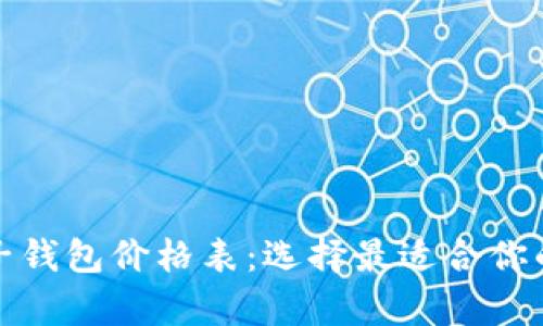 全面解析区块链电子钱包价格表：选择最适合你的数字资产管理工具